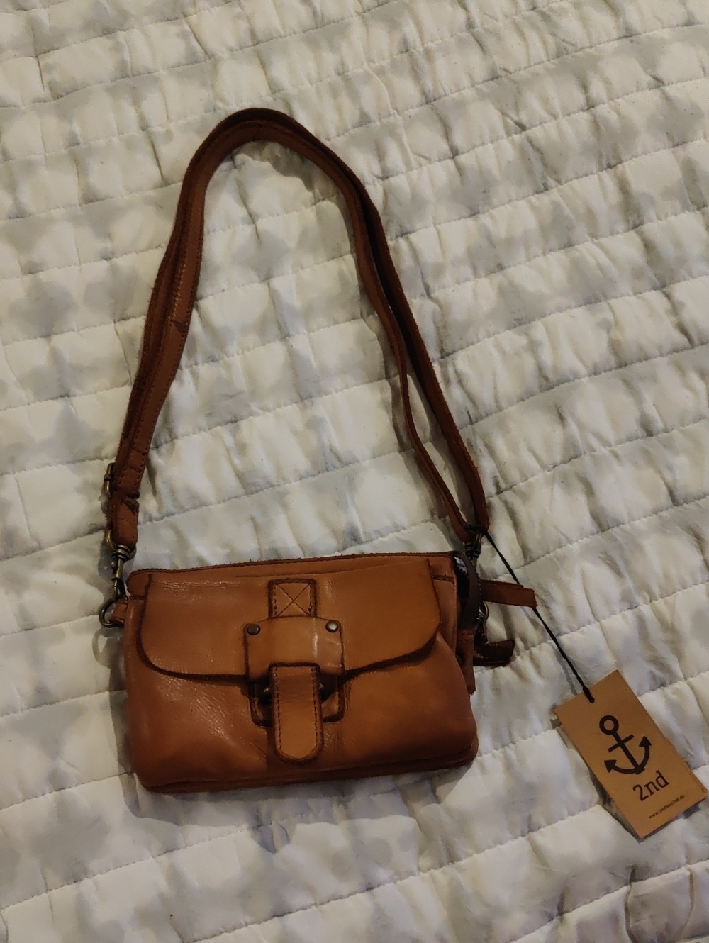 Harbour 2nd Leather Luna Crossbody Belt Bag Tanned Genuine Leather Purse